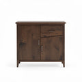 Buffet en bois sombre avec tiroir et porte 60 x 40 x 75cm pour rangement