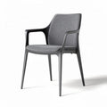 Chaise design en plastique et tissu gris dimensions 55 x 55 x 80cm