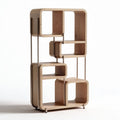 Étagère en bois de chêne naturel pour rangement moderne dimensions 150 x 80 x 30cm