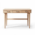 Bureau en bois clair avec trois tiroirs dimensions 90 x 45 x 75cm